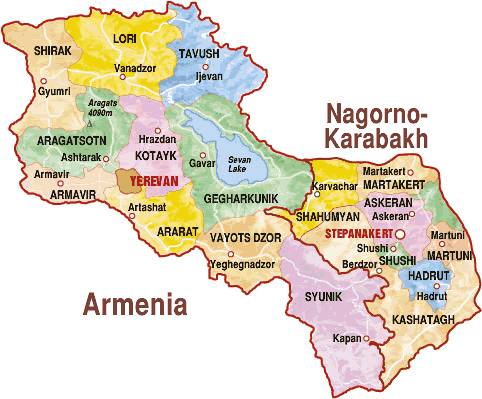 political map of nagorno karabakh